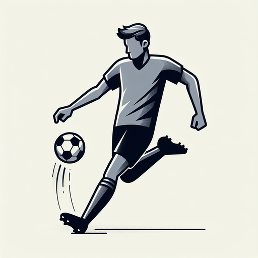 Futbolcu.
Single Game Texture. In-Game asset. 2d. Blank background. High contrast. No shadows.