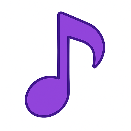 2d purple golgesiz bir nota olustur.
In-Game asset.  2d.  High contrast.  No shadows