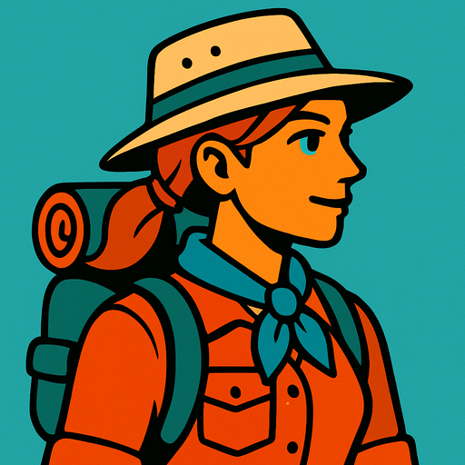an adventurous woman profile photo.
In-Game asset.  2d.  High contrast.  No shadows