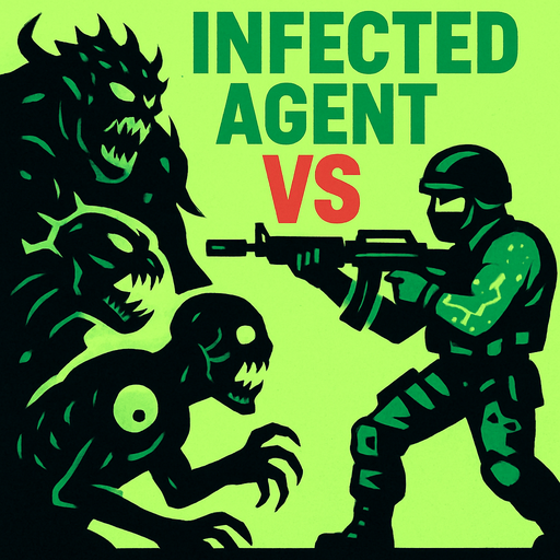 INFECTED AGENT VS MONSTERS.
In-Game asset.  2d.  High contrast.  No shadows