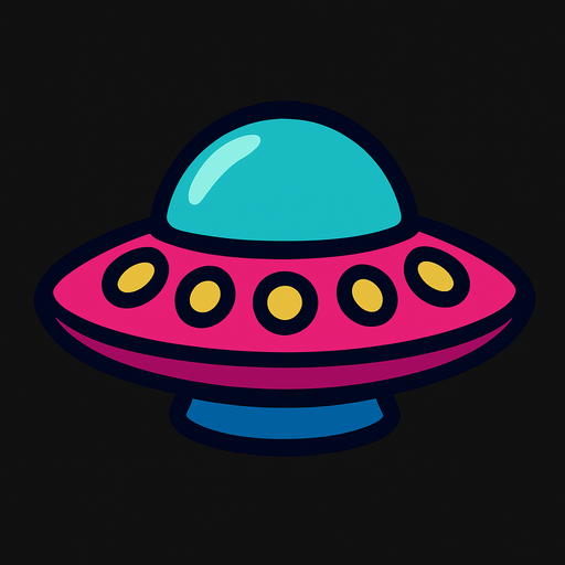 ufo.
In-Game asset.  2d.  High contrast.  No shadows