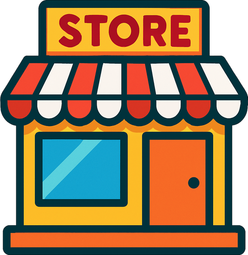 Store.
In-Game asset.  2d.  High contrast.  No shadows