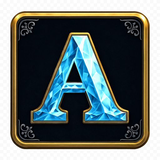 Crea un asset de fondo para el símbolo 'A' de Megaways (Diamante Brillante).
Un panel cuadrado o ligeramente redondeado. Fondo de terciopelo oscuro (negro o azul noche) o un metal pulido muy oscuro. Borde elegante dorado o plateado. Puede tener un patrón sutil de filigrana de casino en las esquinas. Debe ser un fondo neutro pero lujoso para que el diamante resalte. Fondo transparente.
In-Game asset.  2d.  High contrast.  No shadows