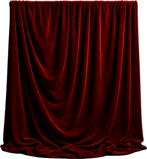 make a red curtain but just curtain like real 3d.
In-Game asset.  High contrast. shadow