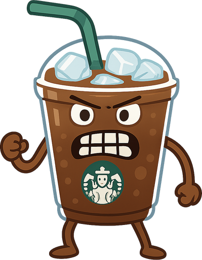 buzlu bir americano ama stabucks kahvesi çevresi beyaz olsun içinde çok buz olsun  No background. Transparent background. Blank background. No shadows. 2d. In-Game asset. flat