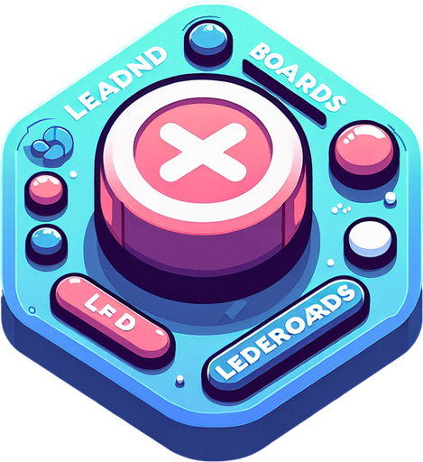 button leaderboards.
Single Game Texture. In-Game asset. 2d. Blank background. High contrast. No shadows.