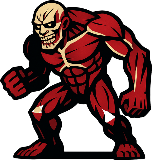 Titan enemy.
In-Game asset.  2d.  High contrast.  No shadows