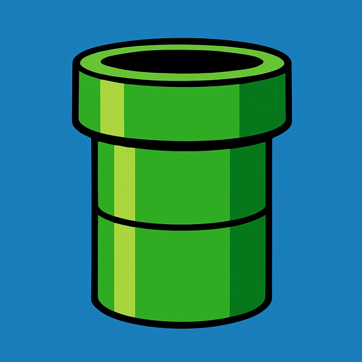 mario pipe.
In-Game asset.  2d.  High contrast.  No shadows