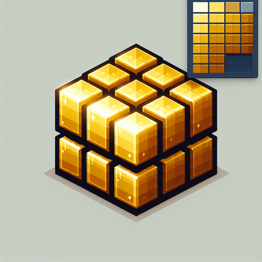 gold blocks.
Single Game Texture.  In-Game asset.  2d.  Blank background.  High contrast.  No shadows