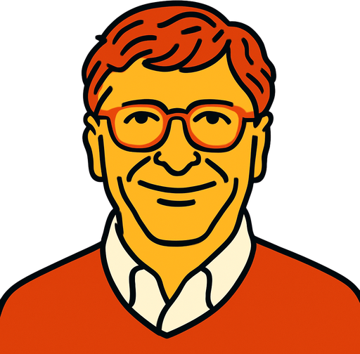 Bill Gates.
In-Game asset.  2d.  High contrast.  No shadows