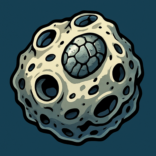 Asteroid Nikel - Yazısız.
In-Game asset.  2d.  High contrast.  No shadows