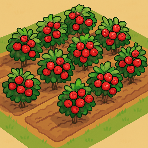 Una plantación de frutas rojas.
In-Game asset.  No shadows