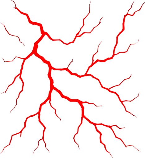 red electricity.
In-Game asset.  2d.  High contrast.  No shadows