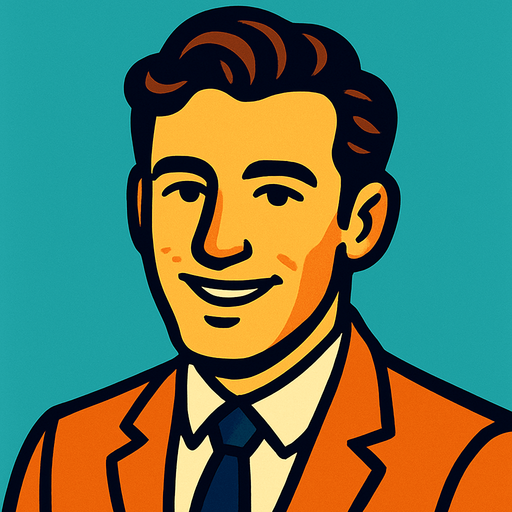 Profile photo of a charming man.
In-Game asset.  2d.  High contrast.  No shadows