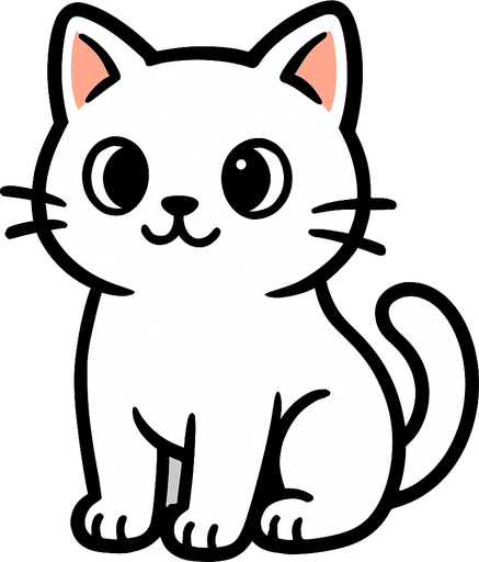 oturan tatlı beyz kedi.
In-Game asset.  2d.  High contrast.  No shadows