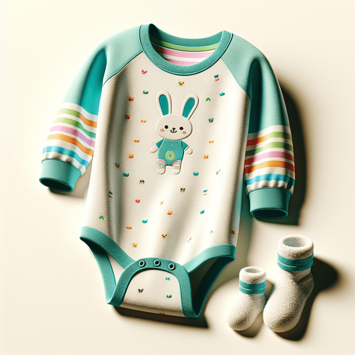 onesie with socks.
Single Game Texture.  In-Game asset.  2d.  Blank background.  High contrast.  No shadows