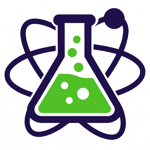 Science icon.
In-Game asset.  2d.  High contrast.  No shadows