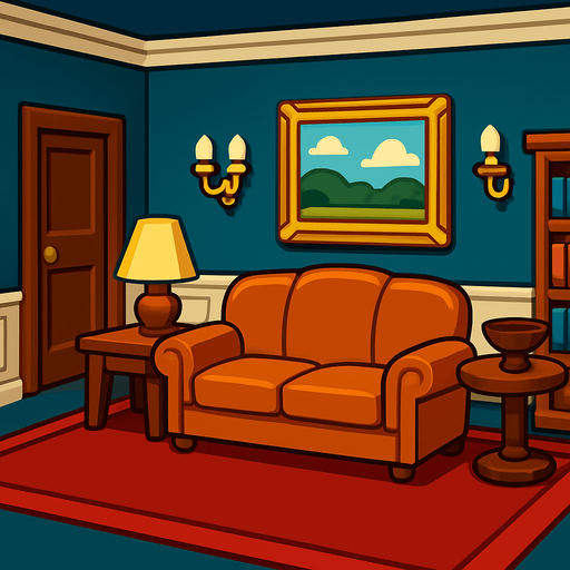 Classic Room.
In-Game asset.  High contrast.  No shadows. 3D