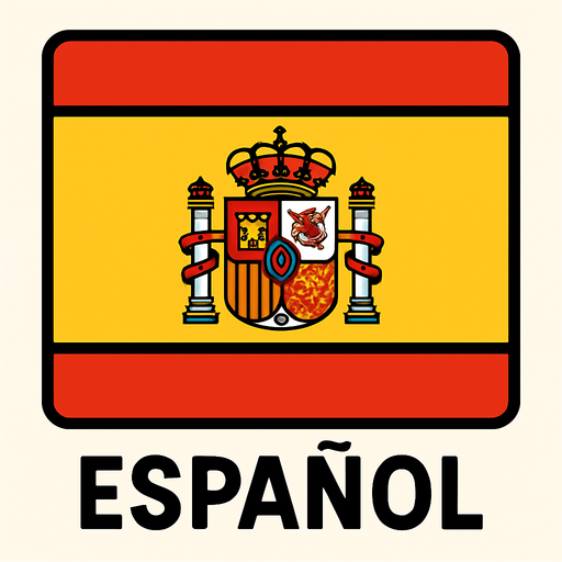 Bandera de idioma español.
In-Game asset.  2d.  High contrast.  No shadows