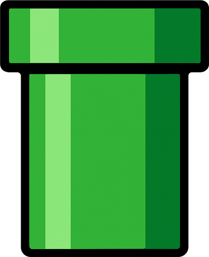 mario pipe.
In-Game asset.  2d.  High contrast.  No shadows