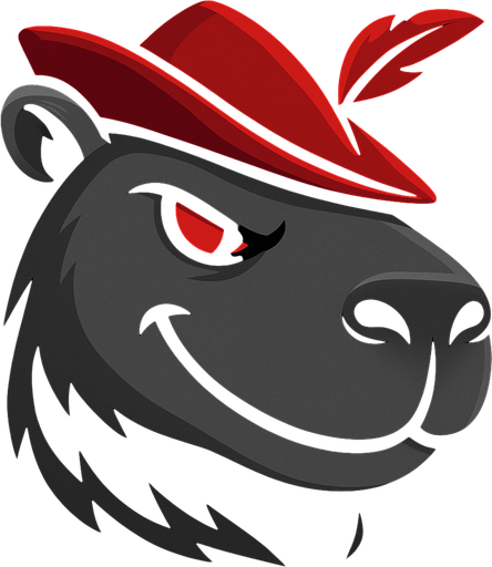 Agregale un sombrero rojo de robinhood, cambia la explesion a sonrisa malvada sin mostrar los dientes. Recuerda usar los rasgos y formas de un capibara.