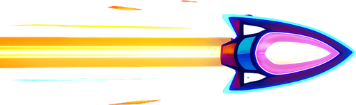 ProjectileSpace shooter oyununda, uzay gemisinin ucundan çıkan, ileriye doğru düz bir hat üzerinde giden ışıklı mermi (projectile) çizer misin? Görsel olarak enerjik, fütüristik ve renkli olabilir. Arka planda uzay boşluğu olabilir. transparent.
In-Game asset.  2d.  High contrast.  No shadows