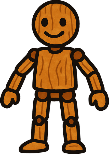 Basit bir kukla figürü.
In-Game asset.  2d.  High contrast.  No shadows