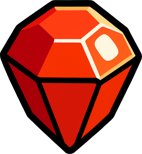 Gema.
In-Game asset.  2d.  High contrast.  No shadows