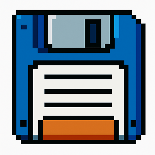 Make pixel computer disk.
In-Game asset.  2d.  High contrast.  No shadows
