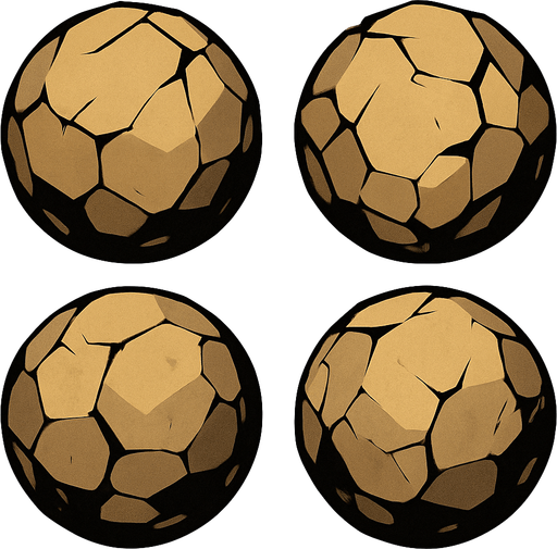 Pack of rocks shots.sphere.
In-Game asset.  2d.  High contrast.  No shadows