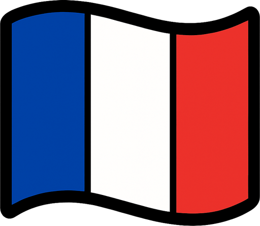 france flag.
In-Game asset.  2d.  High contrast.  No shadows