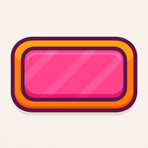 Rectangular button.
In-Game asset.  2d.  High contrast.  No shadows