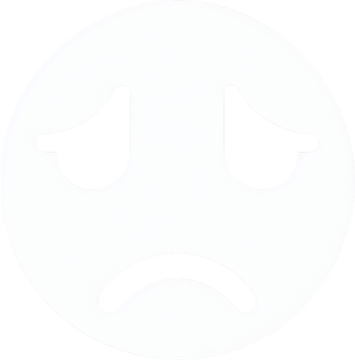 sad face.
Single Game Texture. In-Game asset. 2d. Blank background. High contrast. No shadows.