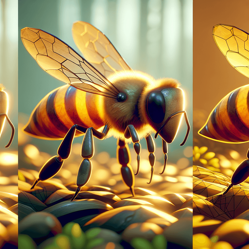 A  honeybee.
Single Game Texture. In-Game asset. 2d. Blank background. High contrast. No shadows.