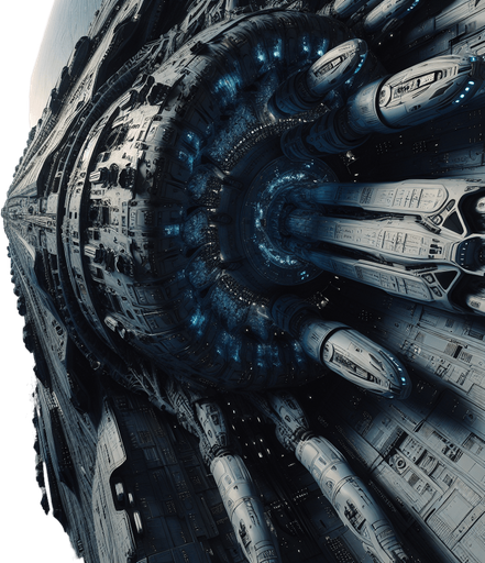 Bottom of a sci-fi war space vessel ..
Full  bottom view