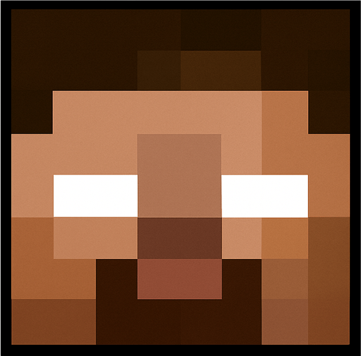 herobrine_head.
In-Game asset.  2d.  High contrast.  No shadows