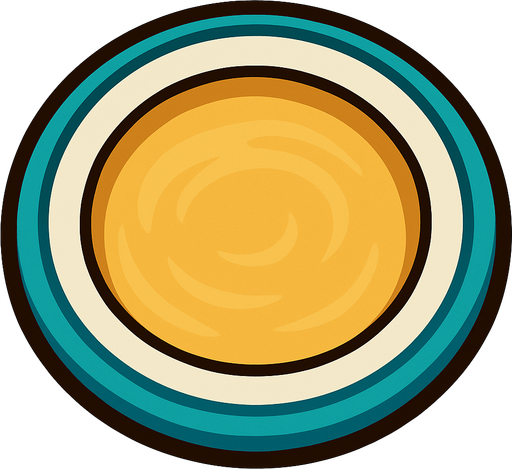 Plate.
In-Game asset.  2d.  High contrast.  No shadows