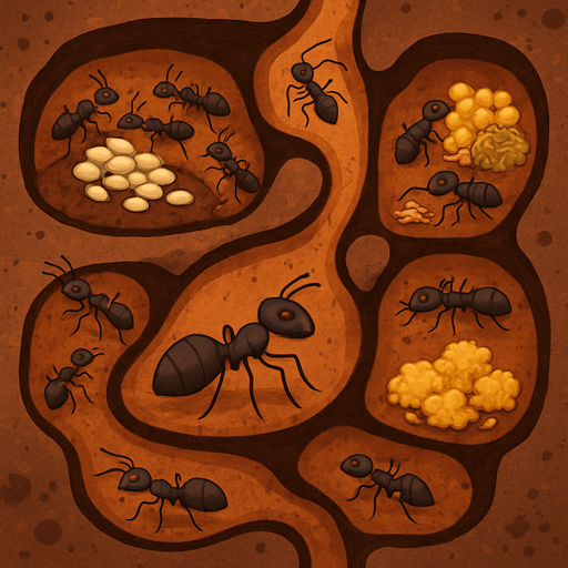 interior de un hormiguero.
In-Game asset.  2d