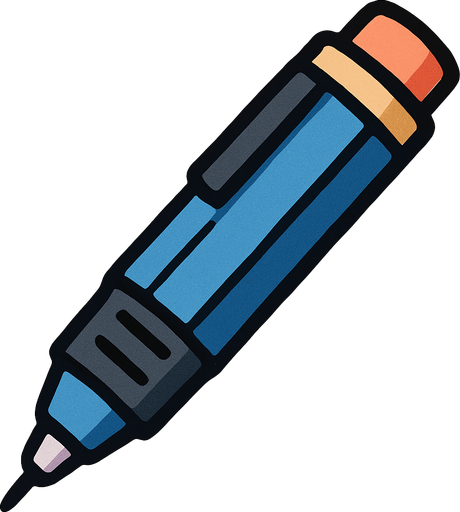 mechanical pencil.
In-Game asset.  2d.  High contrast.  No shadows