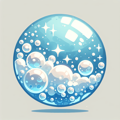 white water bubble.
Single Game Texture.  In-Game asset.  2d.  Blank background.  High contrast.  No shadows