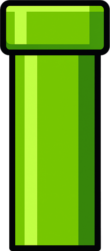 tubo de flappy bird.
In-Game asset.  2d.  High contrast.  No shadows