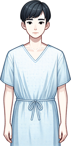 a sprite of a male person in a hospital gown.
a 2d sprite of a male person in a hospital gown