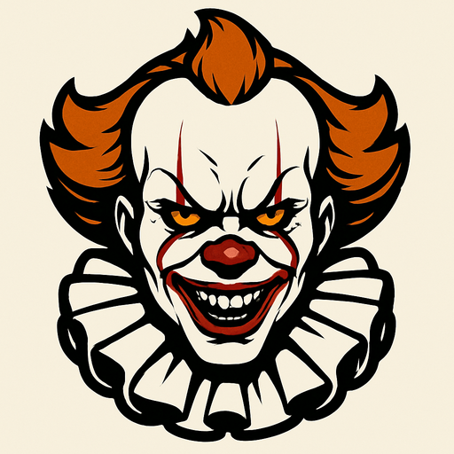 pennywise head.
In-Game asset.  2d.  High contrast.  No shadows