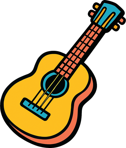 Guitar.
In-Game asset.  2d.  High contrast.  No shadows