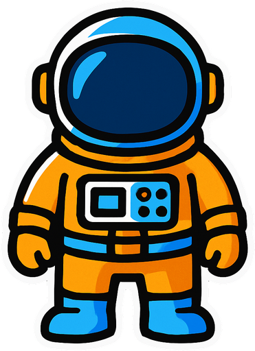 Make me a astronout.
In-Game asset.  High contrast.  No shadows
