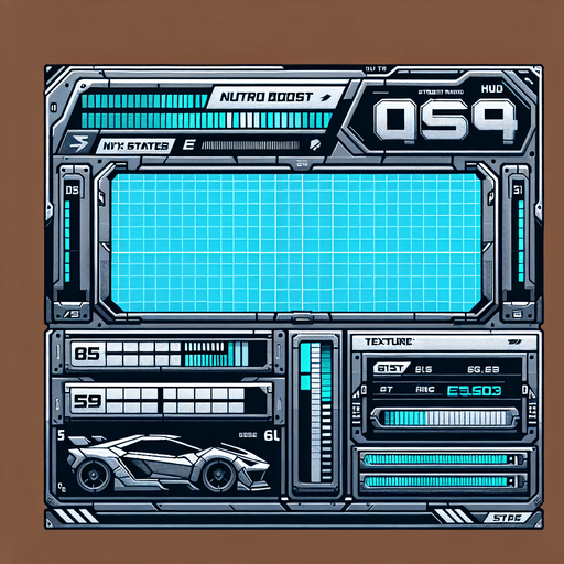 A 2D bar-style background asset with a sleek frame or container design to display nitro, health, or score bars in a street racing game HUD..
Single Game Texture.  In-Game asset.  2d.  Blank background.  High contrast.  No shadows