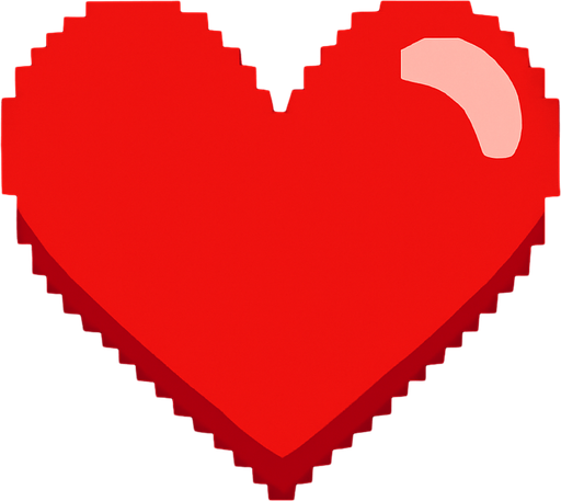 heart.
In-Game asset.  2d.  High contrast.  No shadows
