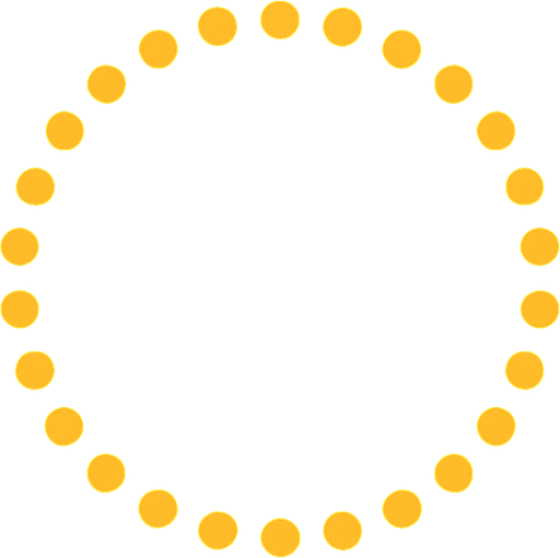 empty circle dotted.
In-Game asset.  2d.  High contrast.  No shadows
