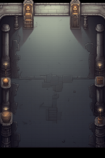 https://i.imgur.com/R3ZLguO.jpg Dungeon, Empty open floor, dark, fullscreen, Single Game Texture. In-Game asset. 2d. Pixelart. White background. Blank background. high detail. High contrast. --ar 2:3