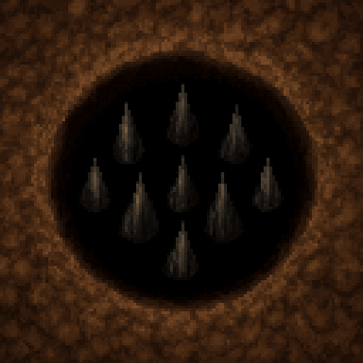 make it just an round hole with spikes in it seen from above